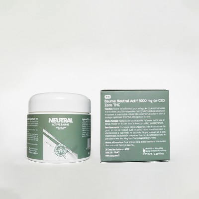 Active baume Neutral gel Anti-douleurs pot CBD Asagreen côté description